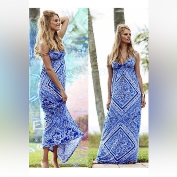 Lilly Pulitzer Dresses & Skirts - Lilly Pulitzer Tang Flocking Fabulous Serena Maxi Dress M